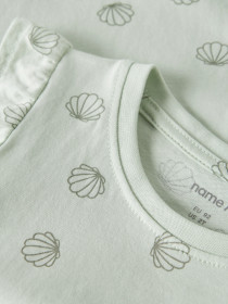 NAME IT Kortærmet Kjole Vida Pale Aqua Sea Shells Green